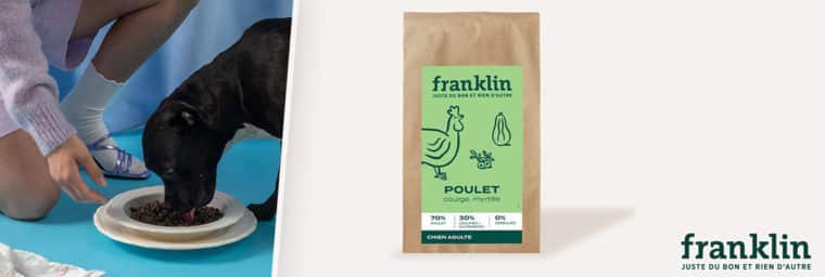 Franklin Pet Food – Poulet, courge, myrtille