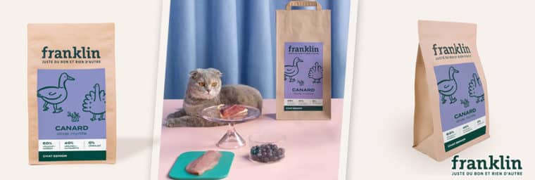 franklin pet food chat myrtille
