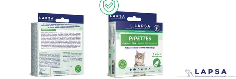 Lapsa – Pipettes antiparasitaires pour chaton et chat