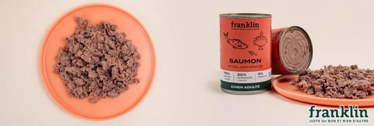 Franklin Pet Food – Saumon, dinde, canneberge