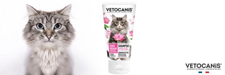 Vétocanis - Shampoing à usage fréquent pour chat à la fleur de lotus