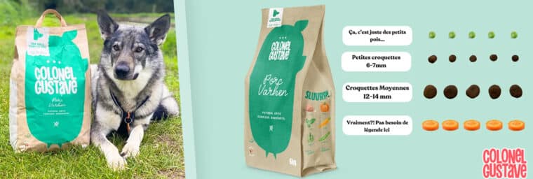 Colonel Gustave - Croquettes Moyen & Grand Chien Porc