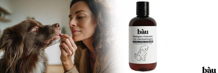 Bàu - Shampoing pour chiens, dermatite et démangeaisons, peau sensible