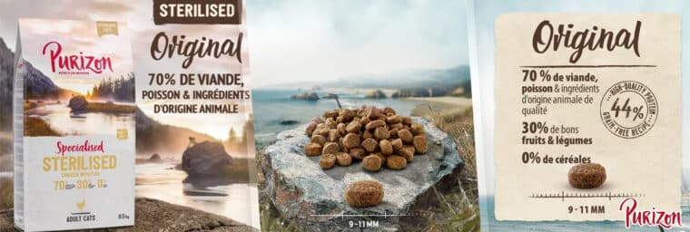Purizon - chat Adult Sterilised, poulet & poisson - sans céréales