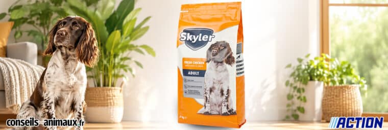 Action - Skyler croquettes pour chien au poulet, sac de 3 kg